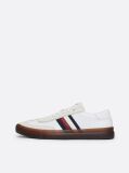 White Leather Signature Tape Lace-Up Trainers  Men