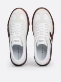White Leather Signature Tape Lace-Up Trainers  Men