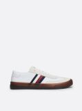 White Leather Signature Tape Lace-Up Trainers  Men