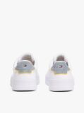 Grey Pebble Grain Court Trainers  Men