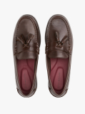 Brown Leather Tassel Loafers  Men