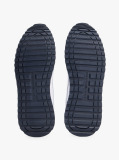 White Contrast Heel Logo Cleat Trainers  Men