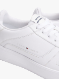 White Lightweight Leather Trainers  Men