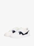 Multi Leather Contrast Panel Court Trainers  Men