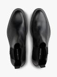 Black Leather Chelsea Boots  Men