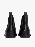 Black Leather Chelsea Boots  Men