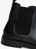 Black Leather Chelsea Boots  Men