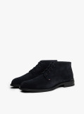 Blue Suede Lace-Up Boots  Men