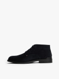 Blue Suede Lace-Up Boots  Men