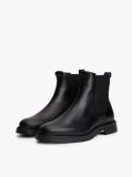 Black Lightweight Leather Chelsea Boots  Men
