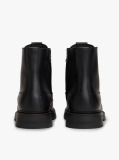 Black Lightweight Leather Lace-Up Boots  Men