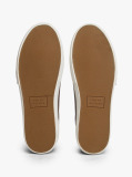 Brown Leather Mixed Texture Trainers  Men