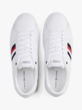 White Icon Signature Tape Court Trainers  Men