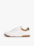 Beige Cleat Basketball Trainers With Leather  Men