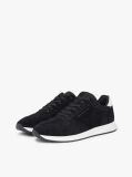 Black Suede Contrast Heel Trainers  Men