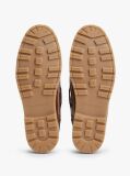 Brown Leather Braided Boat Shoes  Men