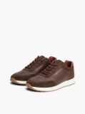 Brown Suede Mixed Texture Trainers  Men