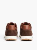 Brown Suede Mixed Texture Trainers  Men