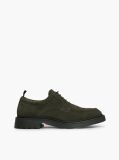 Green Suede Lace-Up Derby Shoes  Men