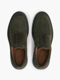 Green Suede Lace-Up Derby Shoes  Men