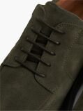 Green Suede Lace-Up Derby Shoes  Men