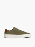 Green New York Label Suede Contrast Heel Trainers  Men