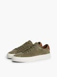 Green New York Label Suede Contrast Heel Trainers  Men