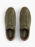 Green New York Label Suede Contrast Heel Trainers  Men