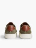 Green New York Label Suede Contrast Heel Trainers  Men