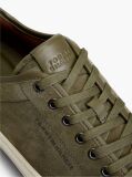 Green New York Label Suede Contrast Heel Trainers  Men