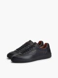 Black New York Label Luxe Leather Trainers  Men