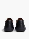 Black New York Label Luxe Leather Trainers  Men