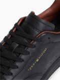 Black New York Label Luxe Leather Trainers  Men