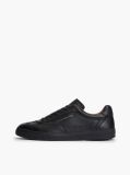 Black New York Label Luxe Leather Trainers  Men