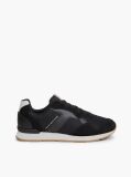 Grey Logo Mixed Texture Trainers  Men