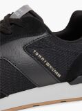 Grey Logo Mixed Texture Trainers  Men