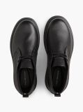 Black Leather Flag Plaque Chukka Boots  Men