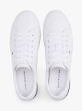 White Embossed Logo Signature Trainers  Women