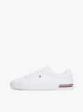 White Embossed Logo Signature Trainers  Women