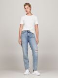 White Leather TH Monogram Court Trainers  Women