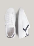 White Leather TH Monogram Court Trainers  Women