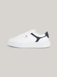 White Leather TH Monogram Court Trainers  Women
