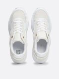 White Mixed Texture Chunky Runner Trainers  Women