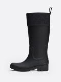 Black TH Monogram Rubber Cleat Rain Boots  Women