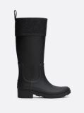 Black TH Monogram Rubber Cleat Rain Boots  Women
