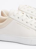 Beige Essential Metallic Leather Court Trainers  Women