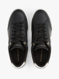 Black TH Monogram Leather Court Trainers  Women