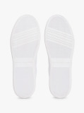 White TH Monogram Leather Court Trainers  Women
