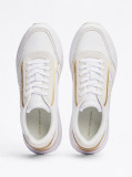 White TH Monogram Metallic Trainers  Women