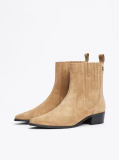 Brown Suede Cowboy Chelsea Boots  Women